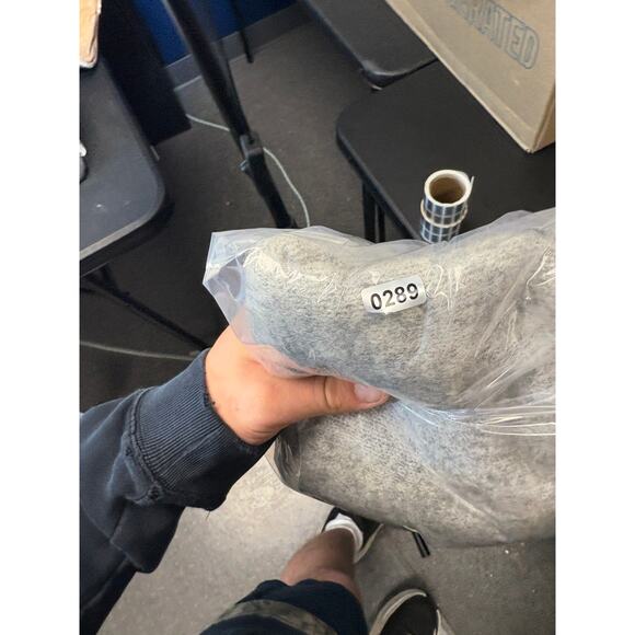 Vintage 80s Lord Jeff Crewneck Sweater Mens Medium Gray Knit Shetland Wool USA - Picture 5 of 6